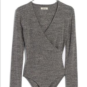 Madewell wrap front body suit